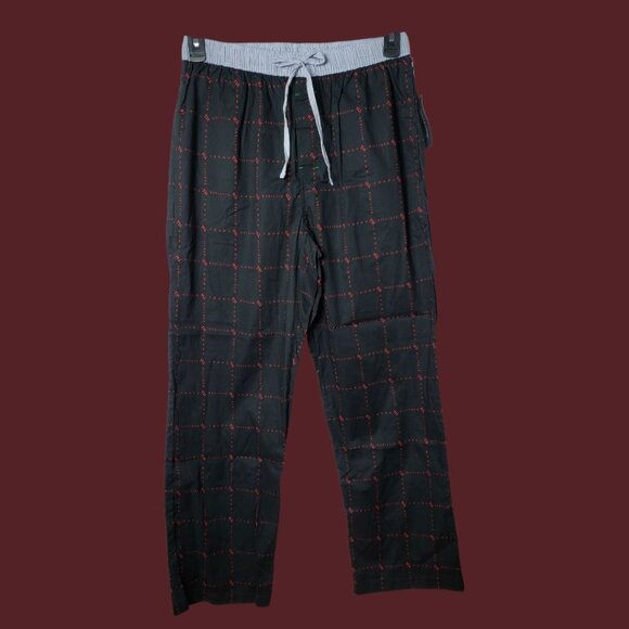 Tommy Hilfiger Mens Sleepwear Pajama Pants Logo Print 100% Cotton Blk/red Medium - Picture 6 of 13